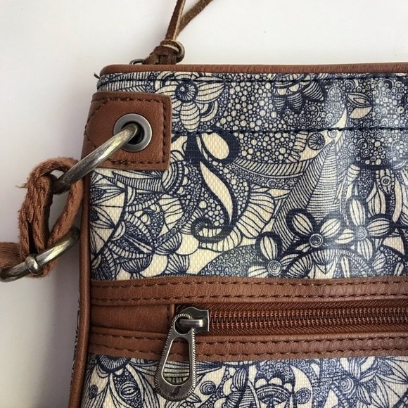 Sakroots Navy Blue Spirit Desert Floral Crossbody Trip Pouch Adjustable Strap - Picture 7 of 14
